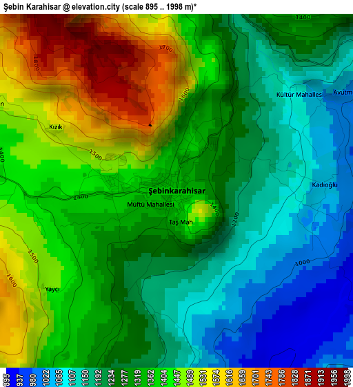 Şebin Karahisar elevation map