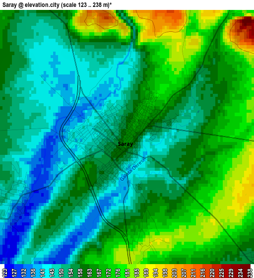 Saray elevation map