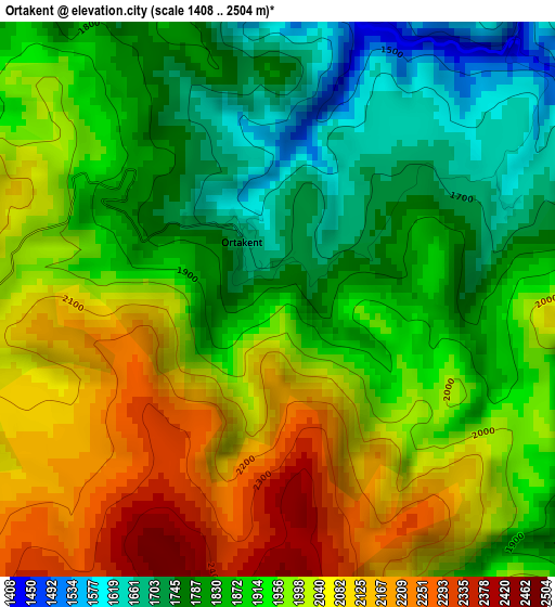 Ortakent elevation map