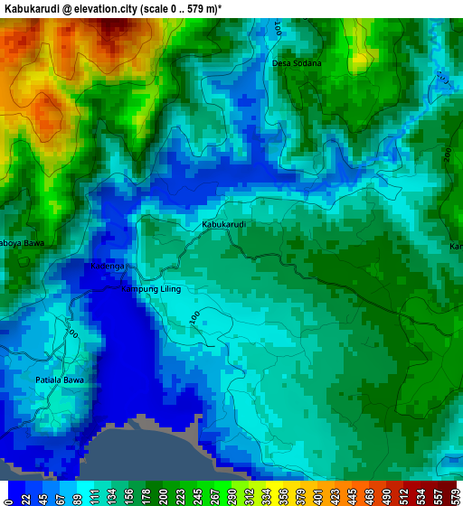 Kabukarudi elevation map