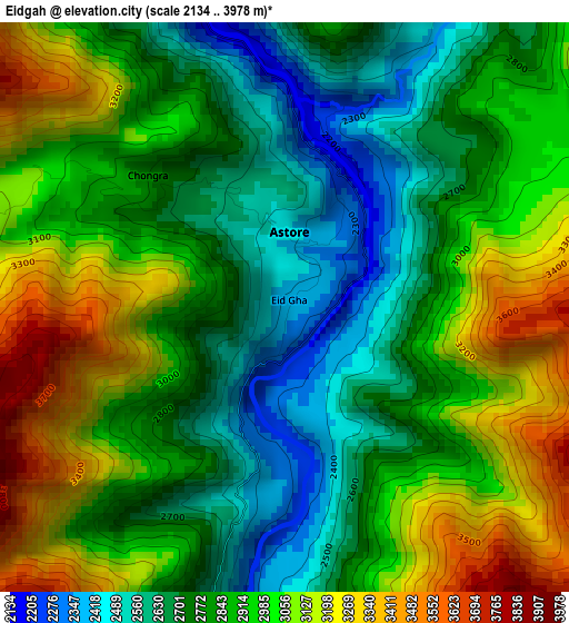 Eidgah elevation map