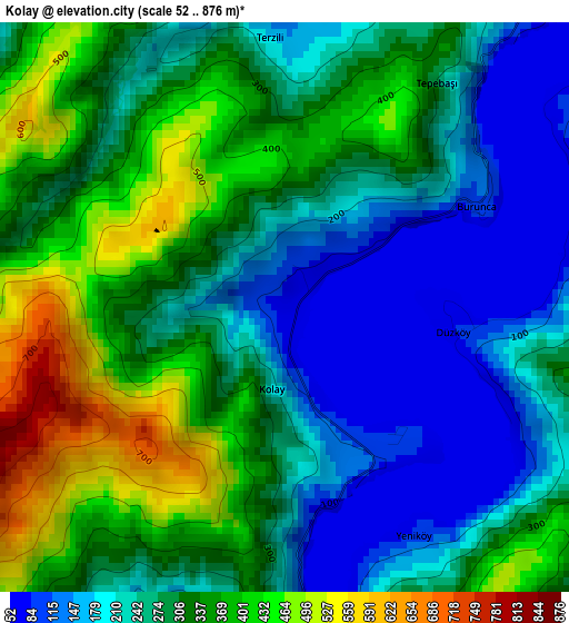 Kolay elevation map