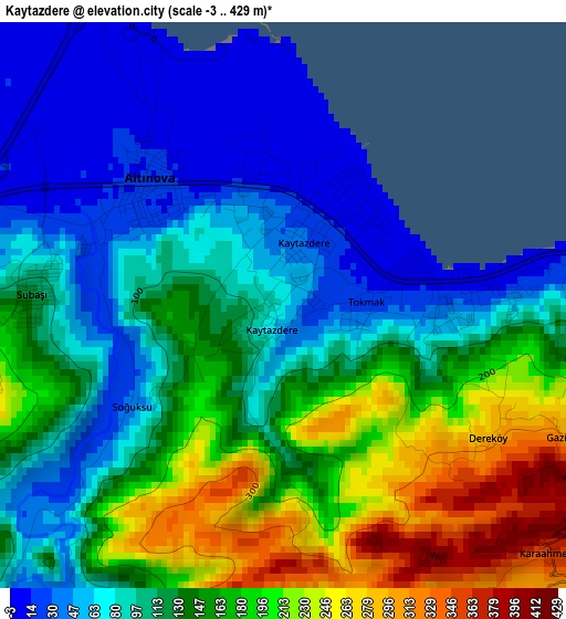 Kaytazdere elevation map