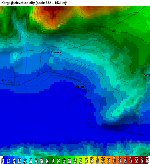 Kargı elevation map