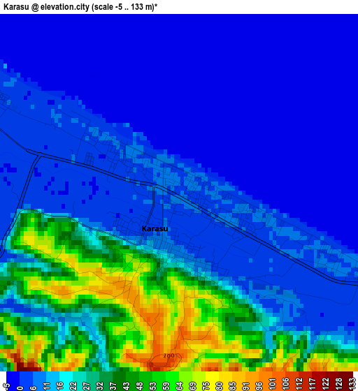 Karasu elevation map