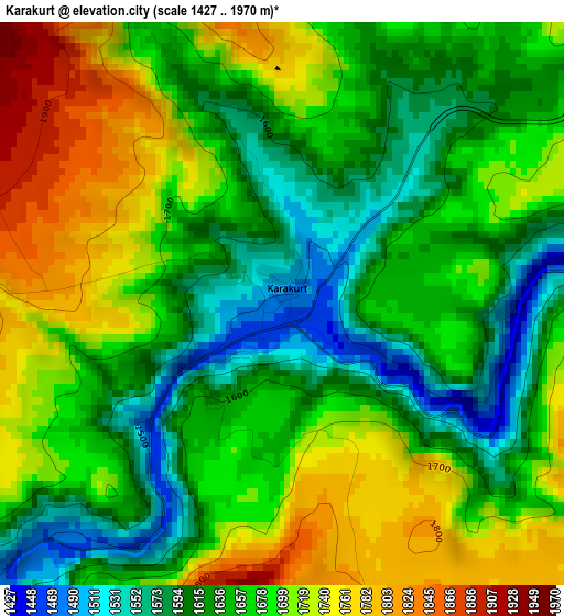 Karakurt elevation map