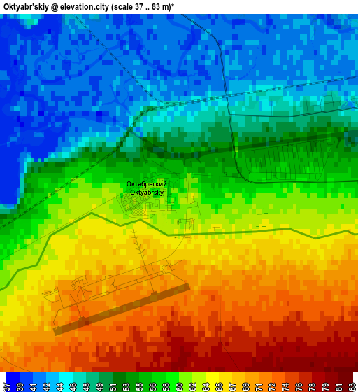 Oktyabr’skiy elevation map