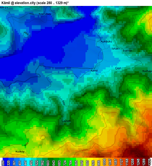 Kâmil elevation map