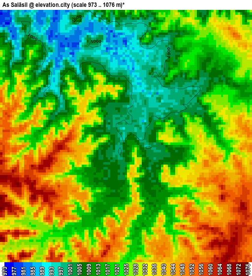 As Salāsil elevation map