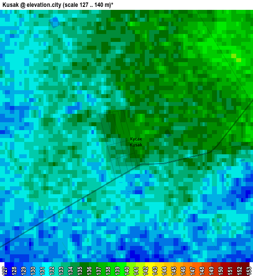 Kusak elevation map