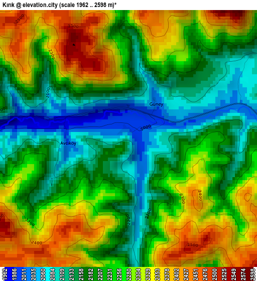 Kırık elevation map