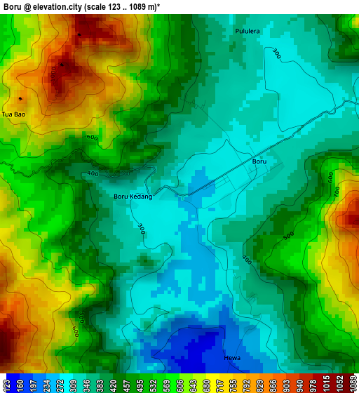 Boru elevation map