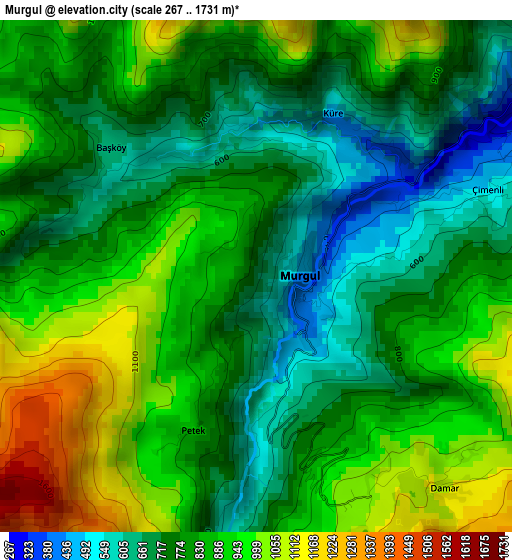 Murgul elevation map