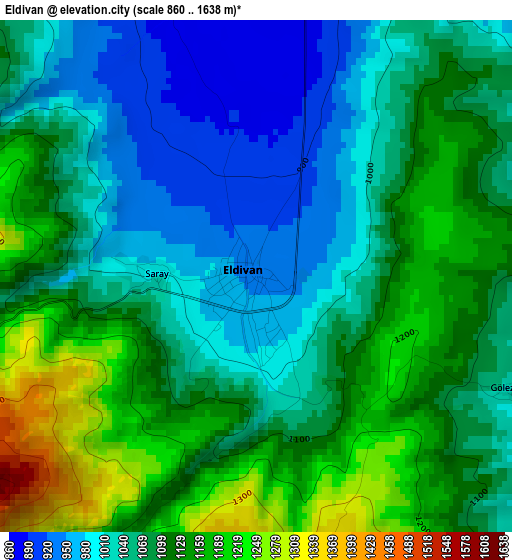 Eldivan elevation map