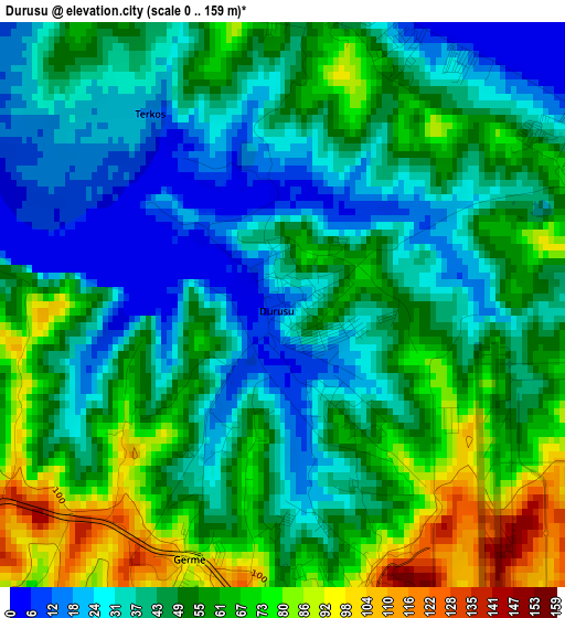 Durusu elevation map