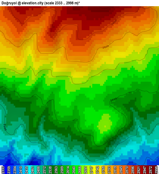 Doğruyol elevation map