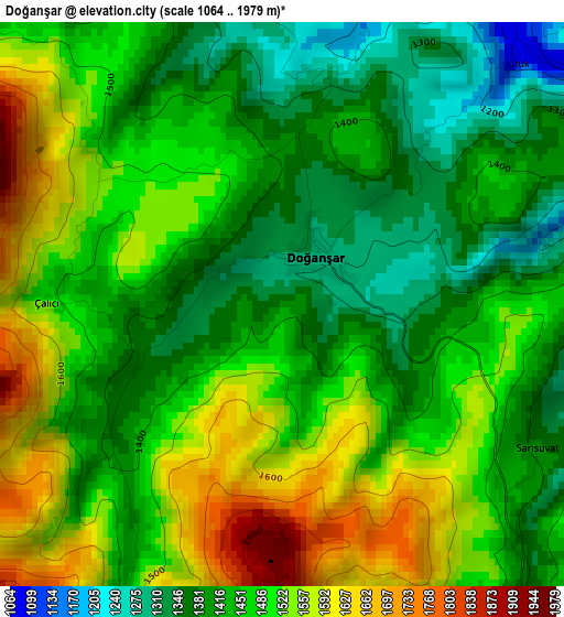 Doğanşar elevation map