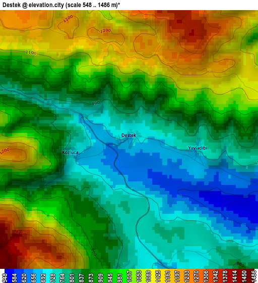 Destek elevation map