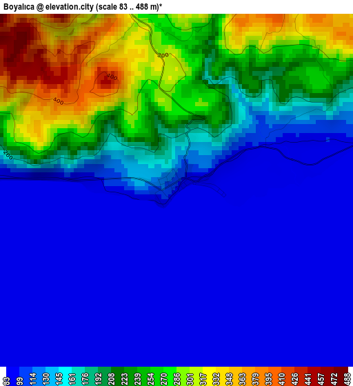 Boyalıca elevation map