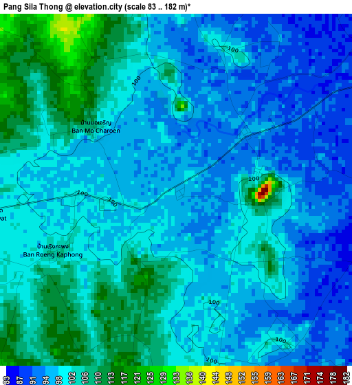 Pang Sila Thong elevation map