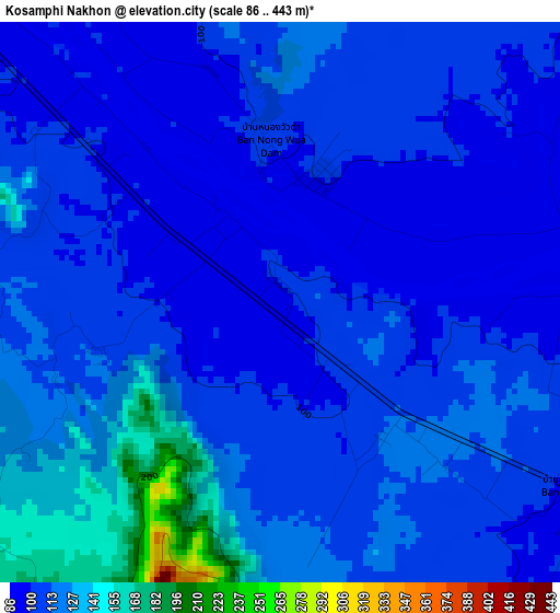 Kosamphi Nakhon elevation map