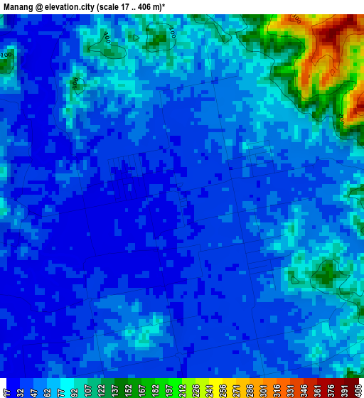 Manang elevation map