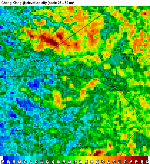 Chang Klang elevation map