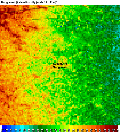 Nong Yasai elevation map