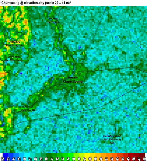 Chumsaeng elevation map