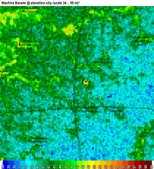 Wachira Barami elevation map