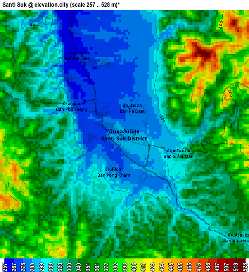 Santi Suk elevation map