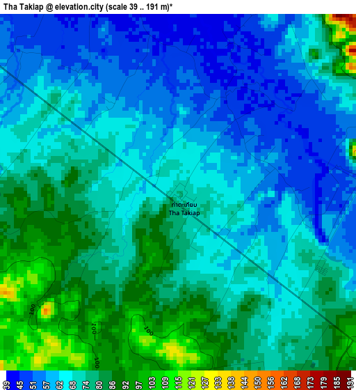 Tha Takiap elevation map