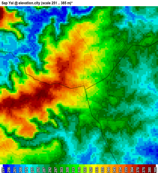 Sap Yai elevation map