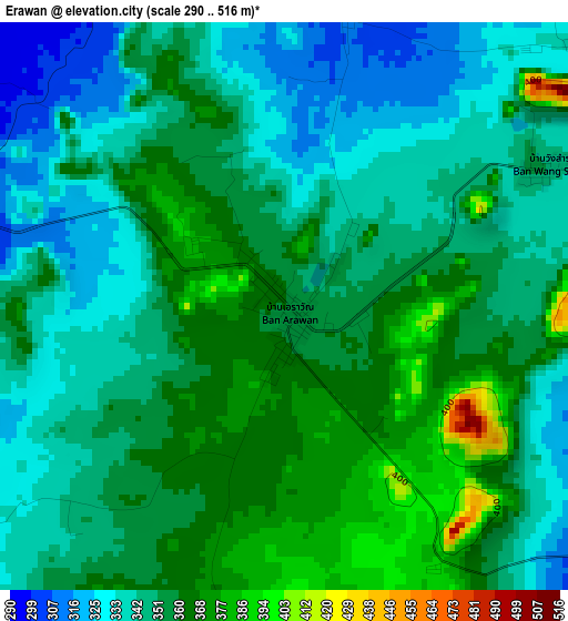 Erawan elevation map