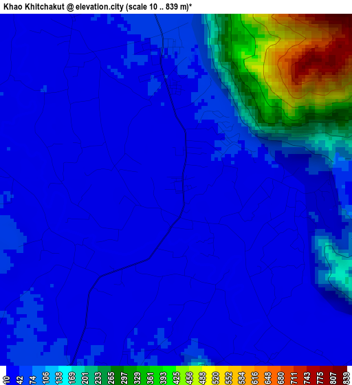 Khao Khitchakut elevation map