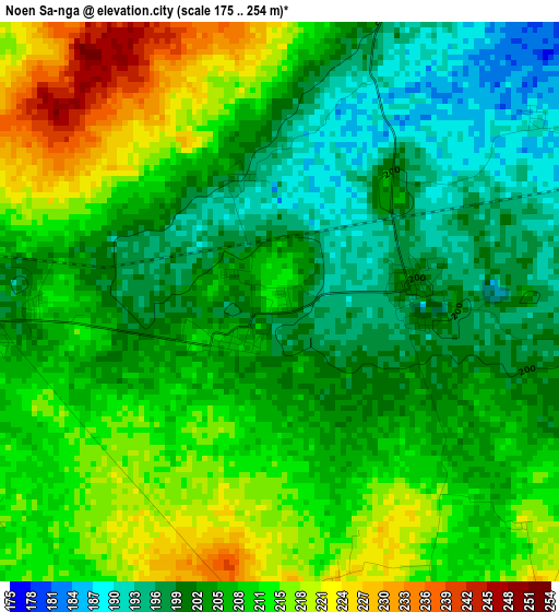 Noen Sa-nga elevation map