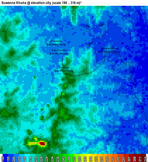 Suwanna Khuha elevation map