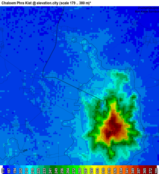 Chaloem Phra Kiat elevation map