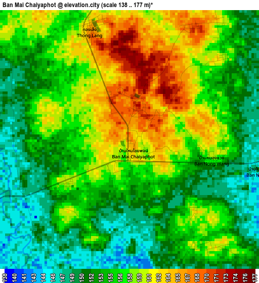 Ban Mai Chaiyaphot elevation map