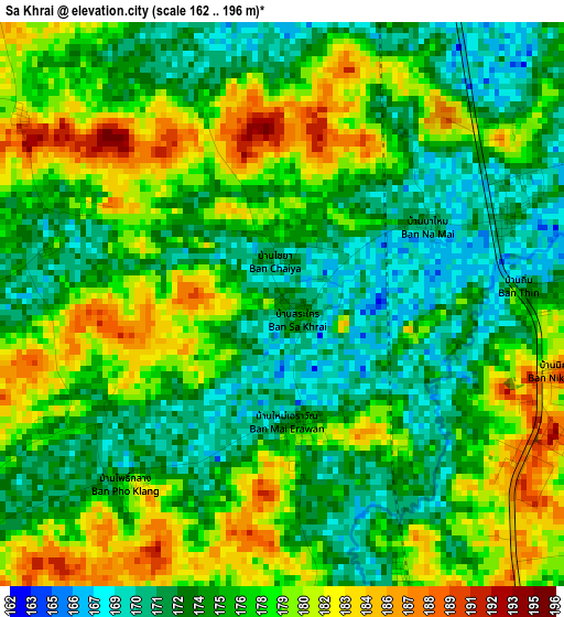 Sa Khrai elevation map