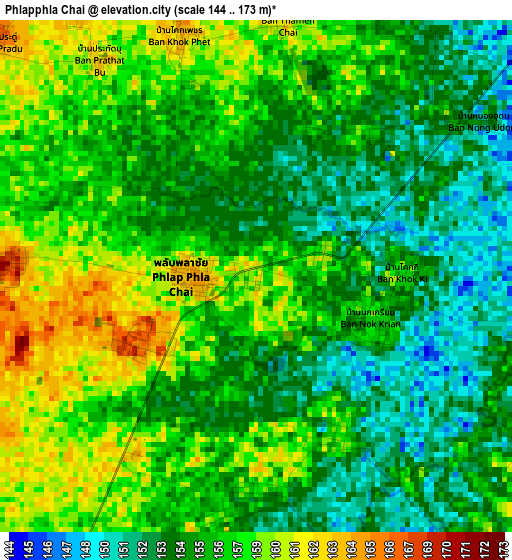 Phlapphla Chai elevation map