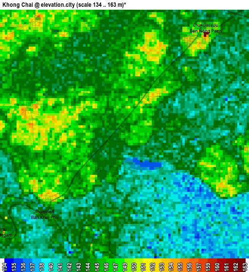 Khong Chai elevation map