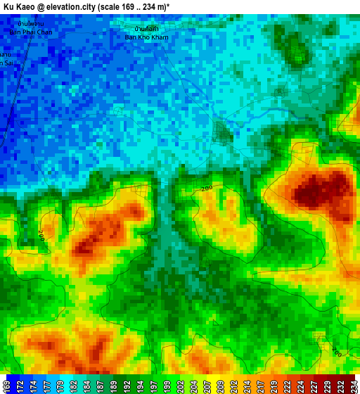 Ku Kaeo elevation map