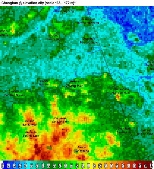 Changhan elevation map