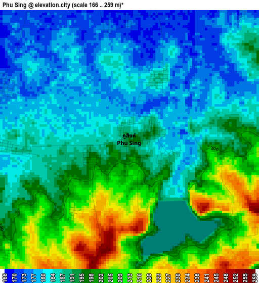 Phu Sing elevation map