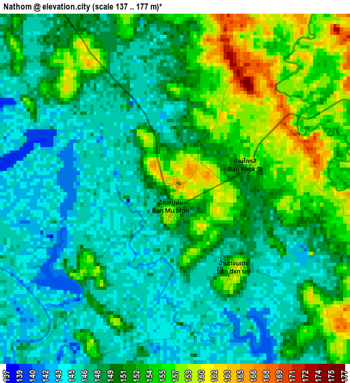 Nathom elevation map