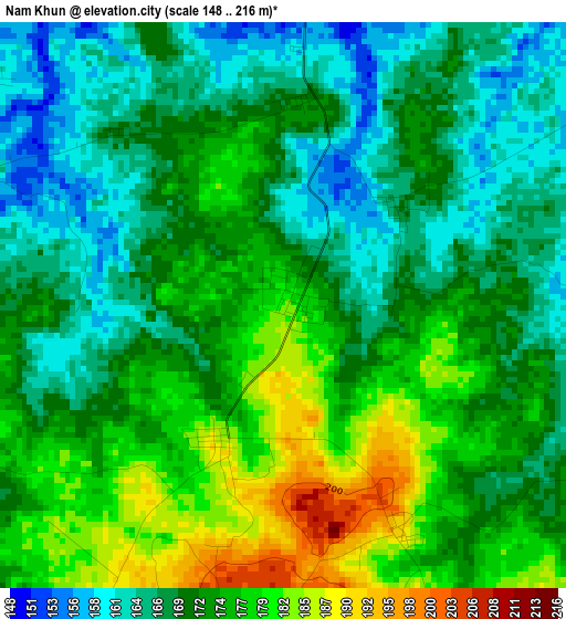 Nam Khun elevation map