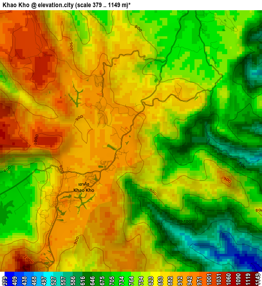 Khao Kho elevation map