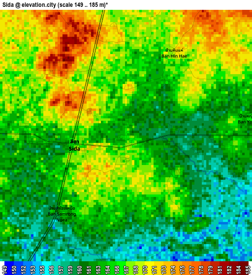 Sida elevation map