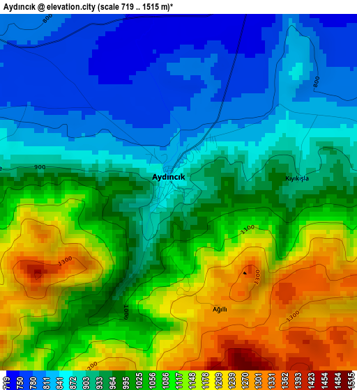 Aydıncık elevation map